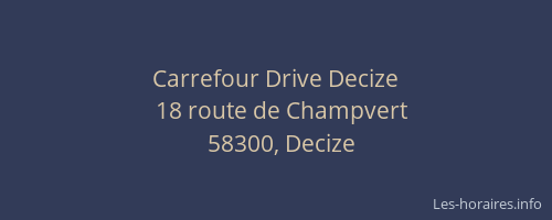 Carrefour Drive Decize