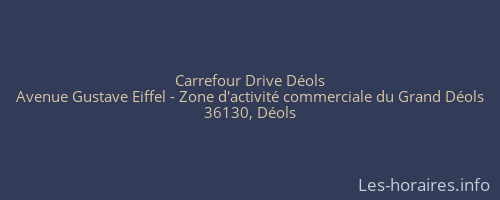 Carrefour Drive Déols
