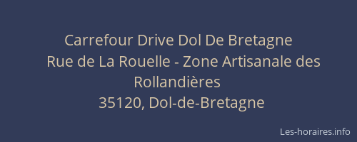 Carrefour Drive Dol De Bretagne