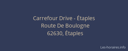 Carrefour Drive - Étaples