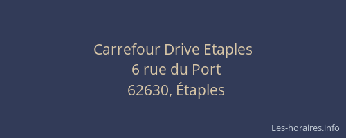 Carrefour Drive Etaples