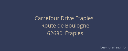 Carrefour Drive Etaples