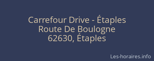 Carrefour Drive - Étaples