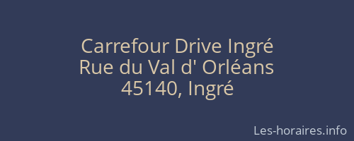 Carrefour Drive Ingré