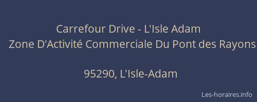 Carrefour Drive - L'Isle Adam