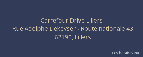 Carrefour Drive Lillers
