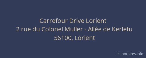 Carrefour Drive Lorient