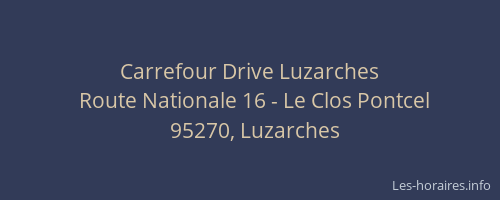 Carrefour Drive Luzarches