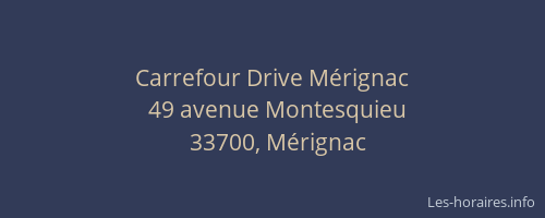 Carrefour Drive Mérignac