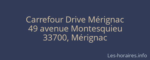 Carrefour Drive Mérignac