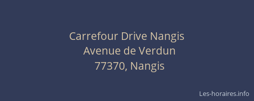 Carrefour Drive Nangis