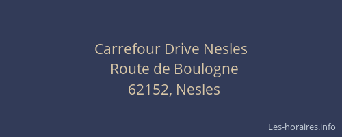 Carrefour Drive Nesles