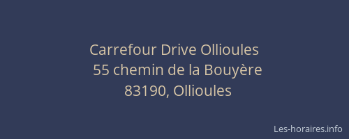 Carrefour Drive Ollioules