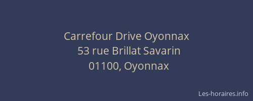 Carrefour Drive Oyonnax