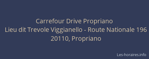 Carrefour Drive Propriano