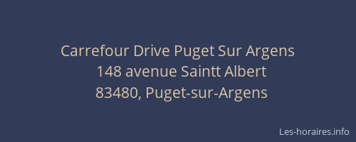 Carrefour Drive Puget Sur Argens