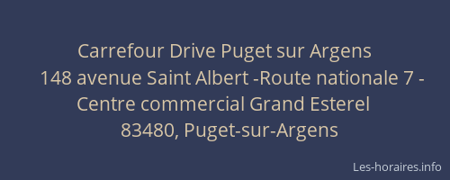 Carrefour Drive Puget sur Argens
