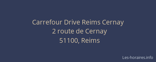 Carrefour Drive Reims Cernay