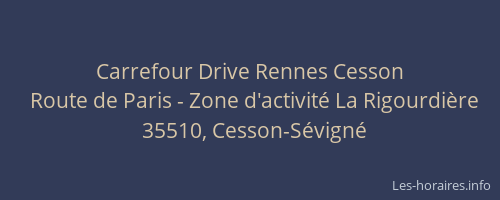 Carrefour Drive Rennes Cesson