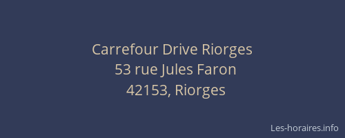 Carrefour Drive Riorges