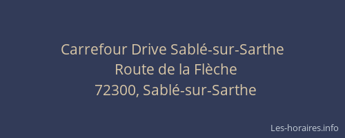 Carrefour Drive Sablé-sur-Sarthe