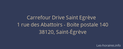 Carrefour Drive Saint Egrève