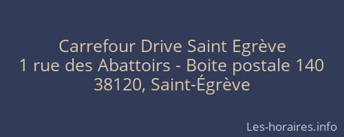 Carrefour Drive Saint Egrève