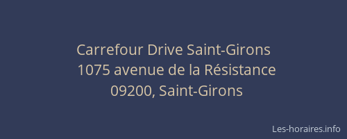 Carrefour Drive Saint-Girons