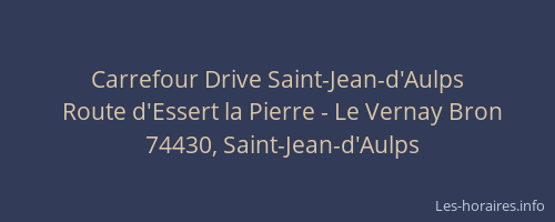 Carrefour Drive Saint-Jean-d'Aulps