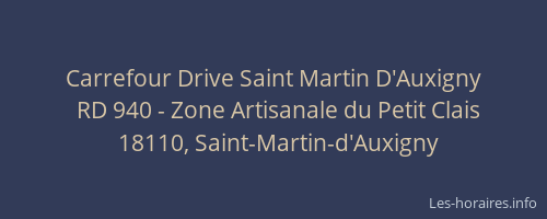 Carrefour Drive Saint Martin D'Auxigny
