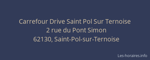 Carrefour Drive Saint Pol Sur Ternoise