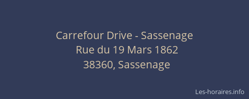 Carrefour Drive - Sassenage