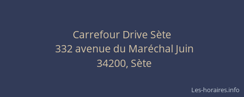 Carrefour Drive Sète