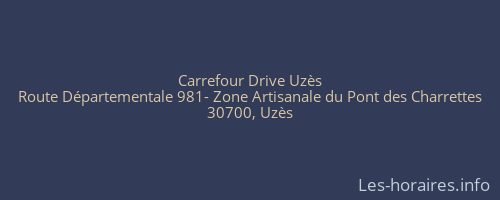 Carrefour Drive Uzès