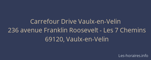 Carrefour Drive Vaulx-en-Velin
