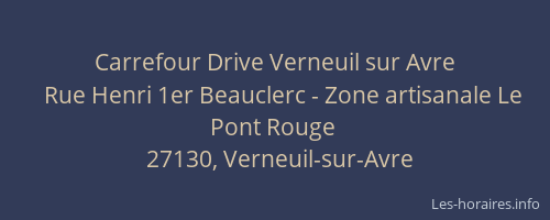 Carrefour Drive Verneuil sur Avre
