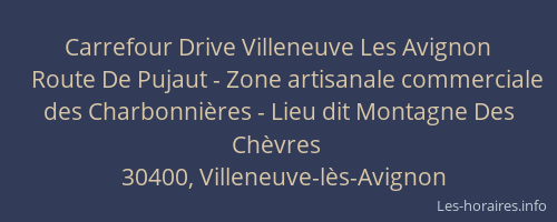 Carrefour Drive Villeneuve Les Avignon