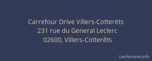 Carrefour Drive Villers-Cotterèts