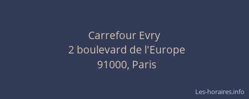 Carrefour Evry