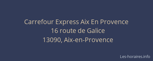 Carrefour Express Aix En Provence