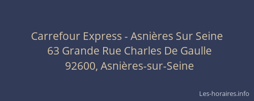 Carrefour Express - Asnières Sur Seine