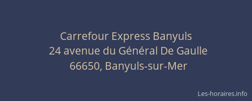 Carrefour Express Banyuls