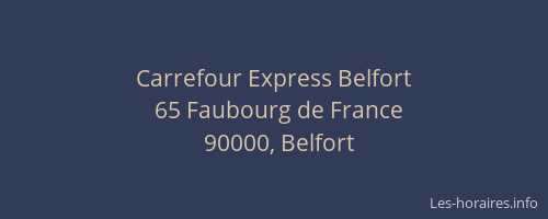 Carrefour Express Belfort