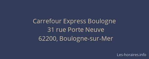 Carrefour Express Boulogne