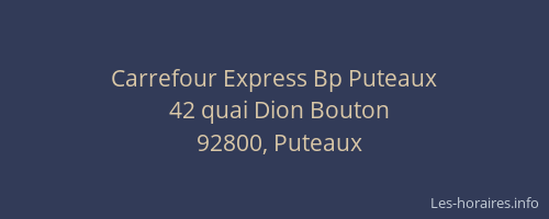Carrefour Express Bp Puteaux