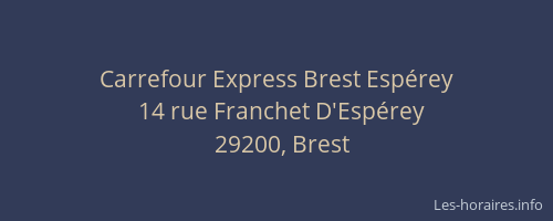 Carrefour Express Brest Espérey