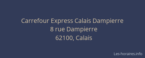 Carrefour Express Calais Dampierre