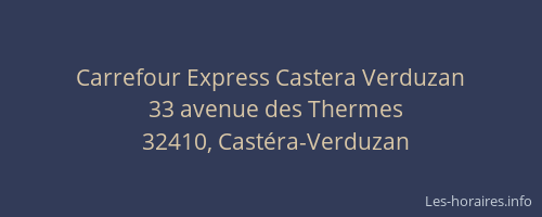 Carrefour Express Castera Verduzan