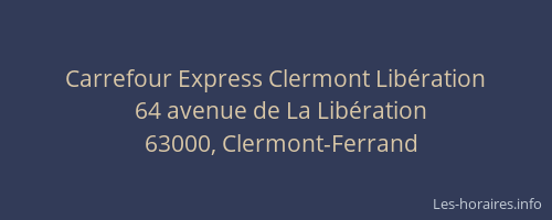 Carrefour Express Clermont Libération