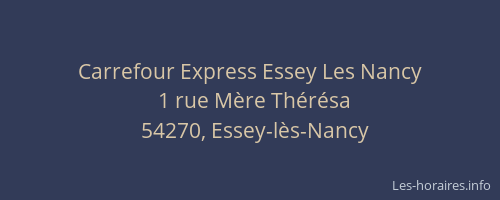 Carrefour Express Essey Les Nancy